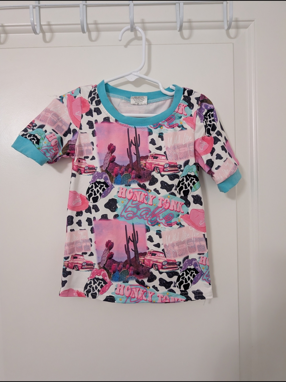 💥3/$24 Girls Western Honky Tonk Babe Tee Size 2T‎